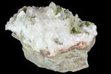 Lustrous Epidote On Quartz Crystals - Morocco #91198-1